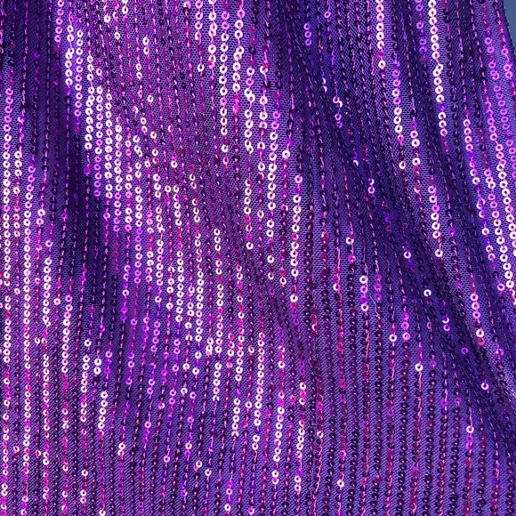 GRACE KARIN Women Medium Sleeveless One Shoulder Split Sequin Wrap Side Zip. - Picture 3 of 8